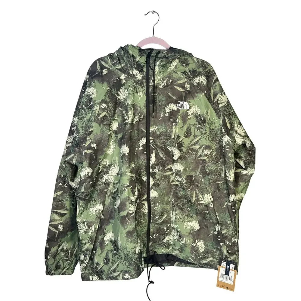 The North Face Men’s Antora Rain Hoodie Jacket Duck Green Print XXL NWT